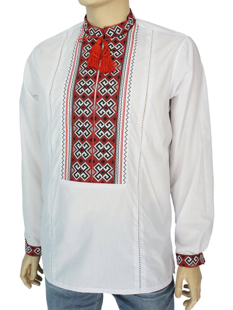 

Стильна чоловіча вишиванка Сварга "Солодкі сни" red червоно-чорна