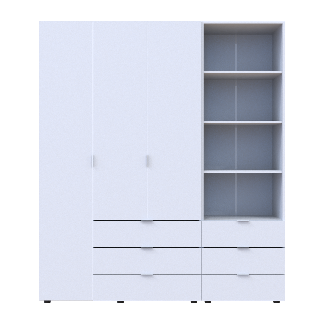 Шафа для одягу Doros Гелар Білий 3ДСП з пеналом 176.2х49.5х203.4 (42005163) 5