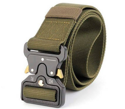 

Ремень (4 см) с металической застёжкой Olive, Оливковый