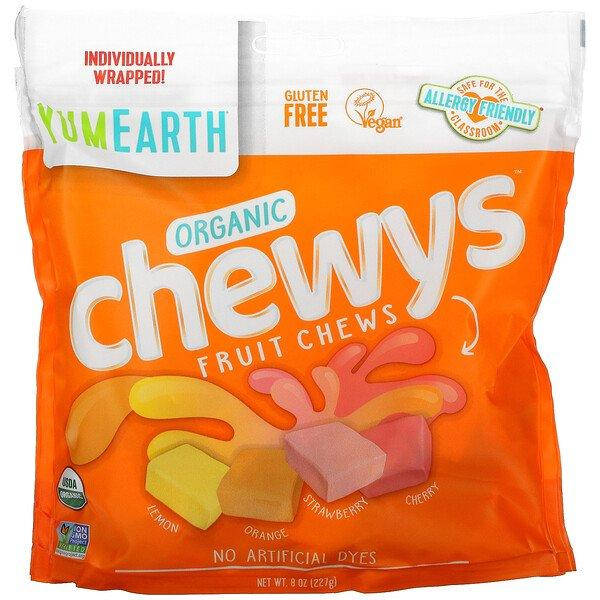 

YumEarth, Organic Fruit Chews (227г), органические жевательные конфеты