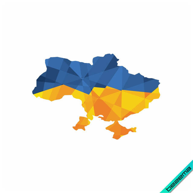 

Термонаклейка Карта Украины в сине-желтом цвете [Свой размер в ассортименте]