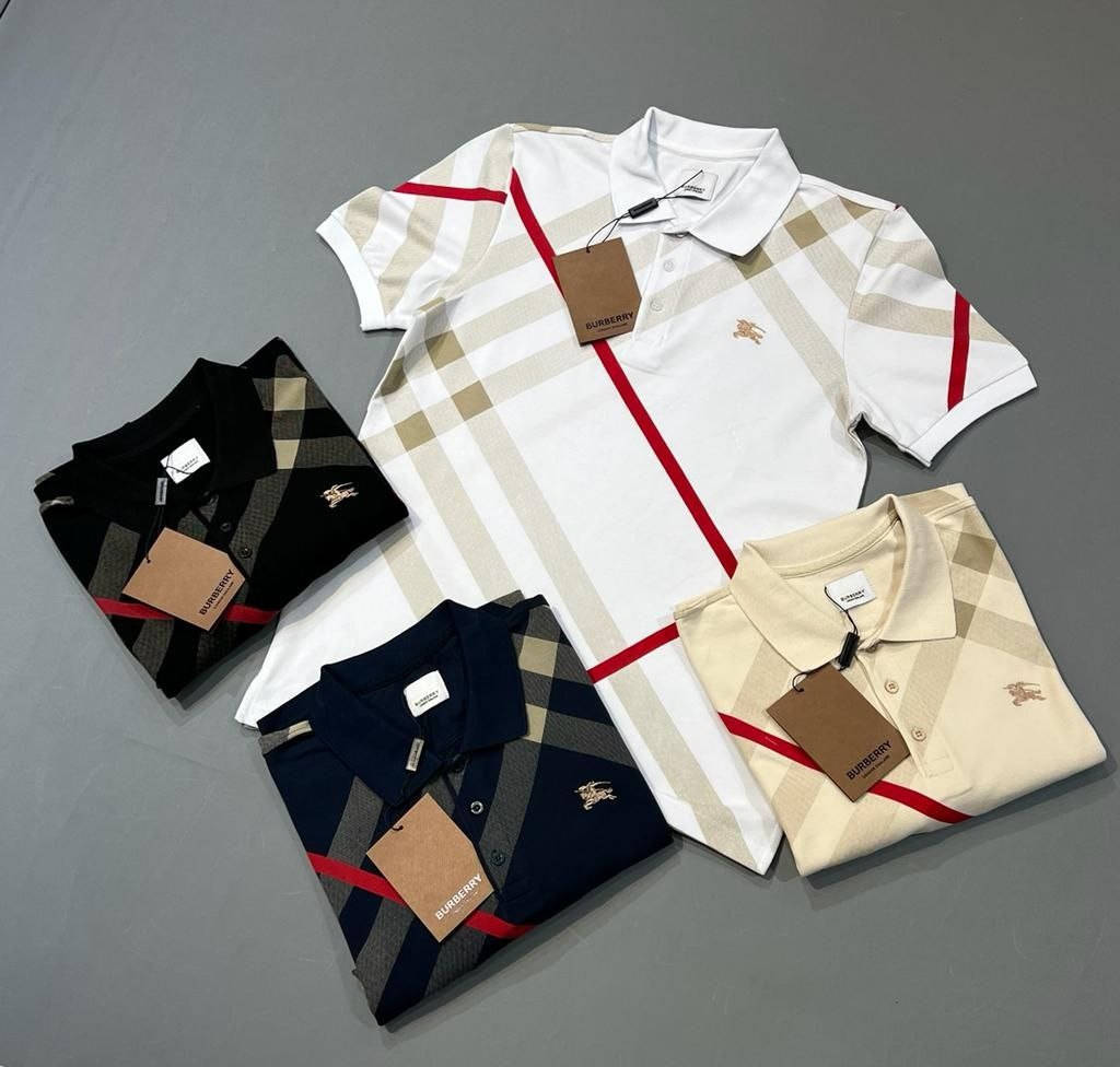 

Мужская футболка поло белая чёрная беж бренд Берберри BURBERRY