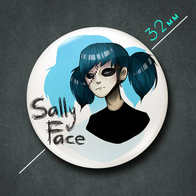 

"Салли Фейс / Sally face" значок круглый на булавке Ø32 мм