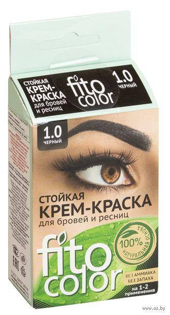 

Стойкая крем-краска для бровей и ресниц Fito color, цвет черный