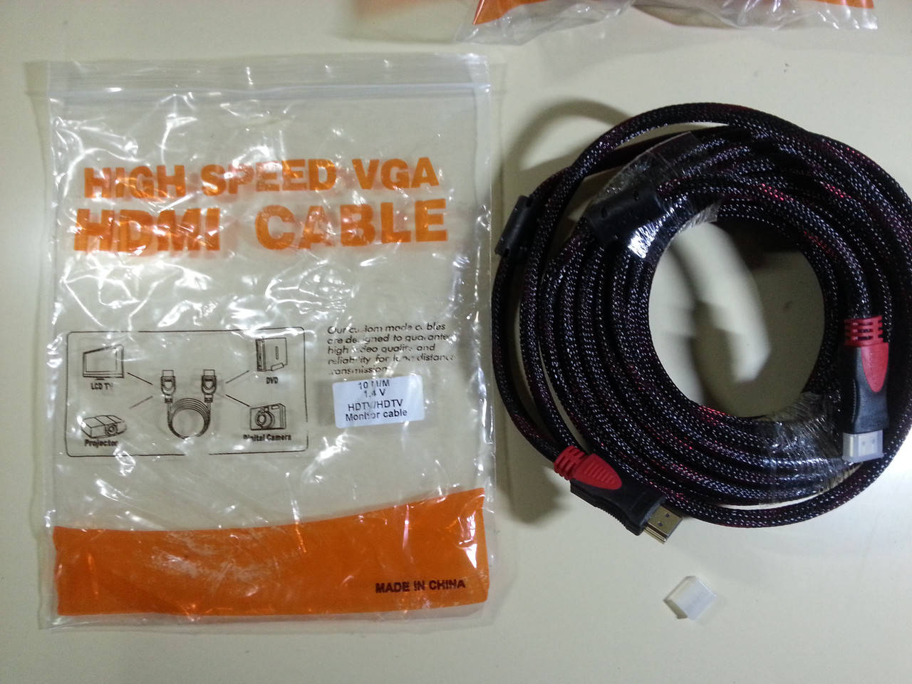 

Кабель Hdmi-Hdmi соединительный ферритовый 10 м, Черный