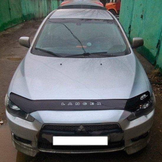 

Дефлектор на капот (мухобойки) Mitsubishi Lancer X 2007- (VT52)