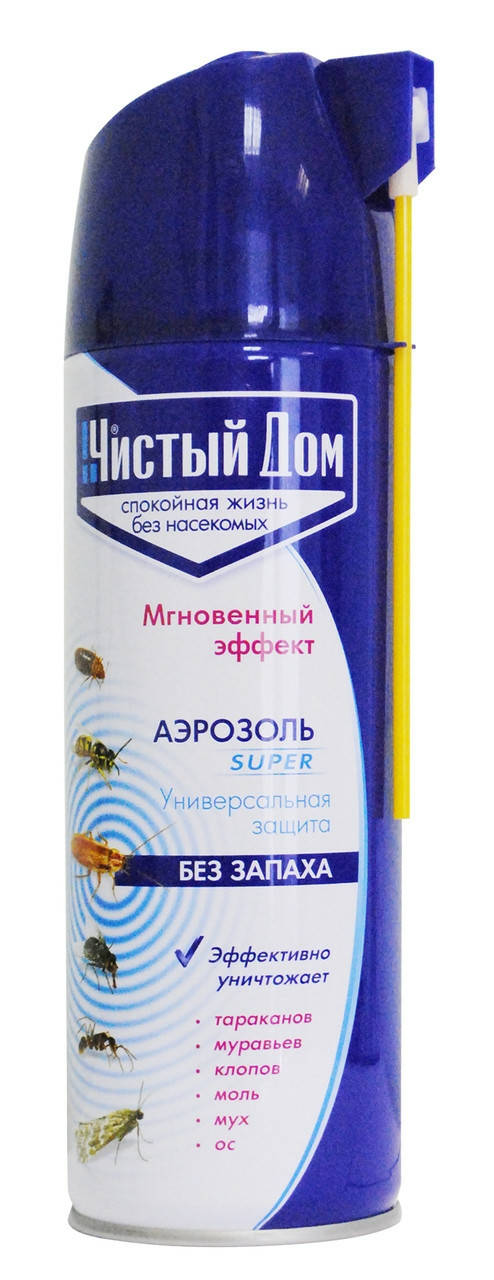 

Аэрозоль "Чистый Дом Дихлофос" от летающих и ползающих, 400 мл.