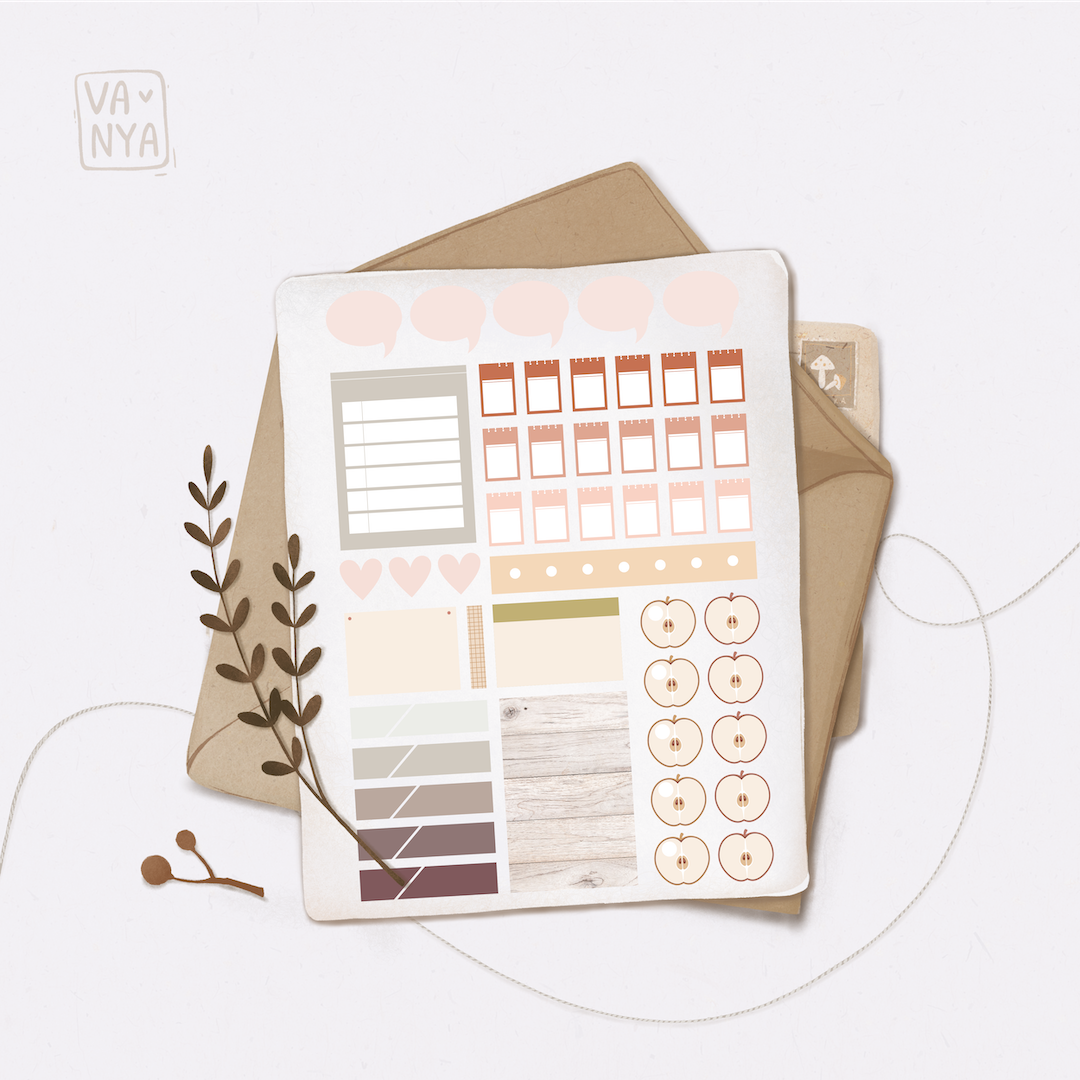 

Наклейки для планера - Planning set4 - Vanilka - 15x19
