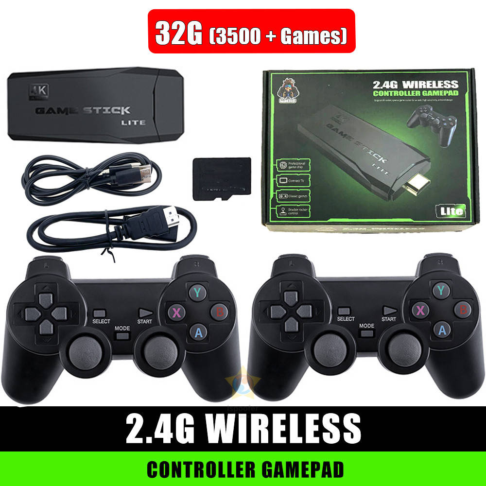 

Портативная игровая консоль M8 32G 4K TV с беспроводным контроллером 2.4G Более 3500 игр!
