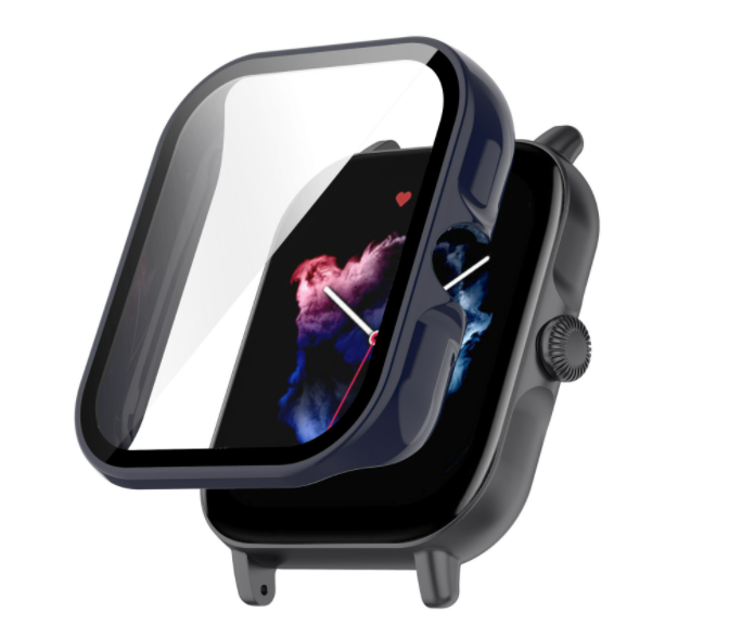 

Чехол-накладка DK Пластик Soft-Touch Glass Full Cover для Xiaomi Amazfit GTS 3 (dark blue)