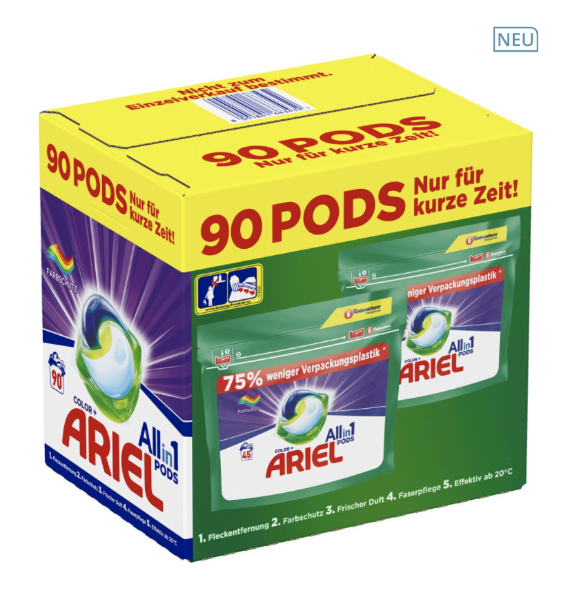 

Капсулы для стирки цветного белья Ariel Color Pods 3 в 1 90 шт