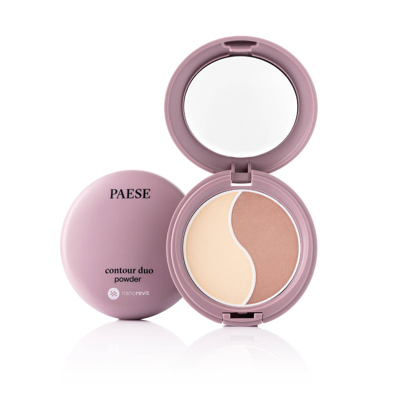 

Контурная палитра 2в1 CONTOUR DUO NANOREVIT PAESE №: (200) powder-bronze