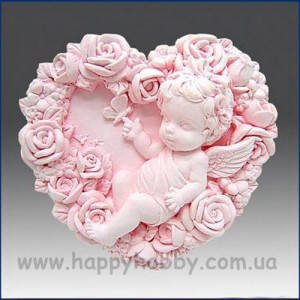 

Силиконовая форма "Ангел в розах"