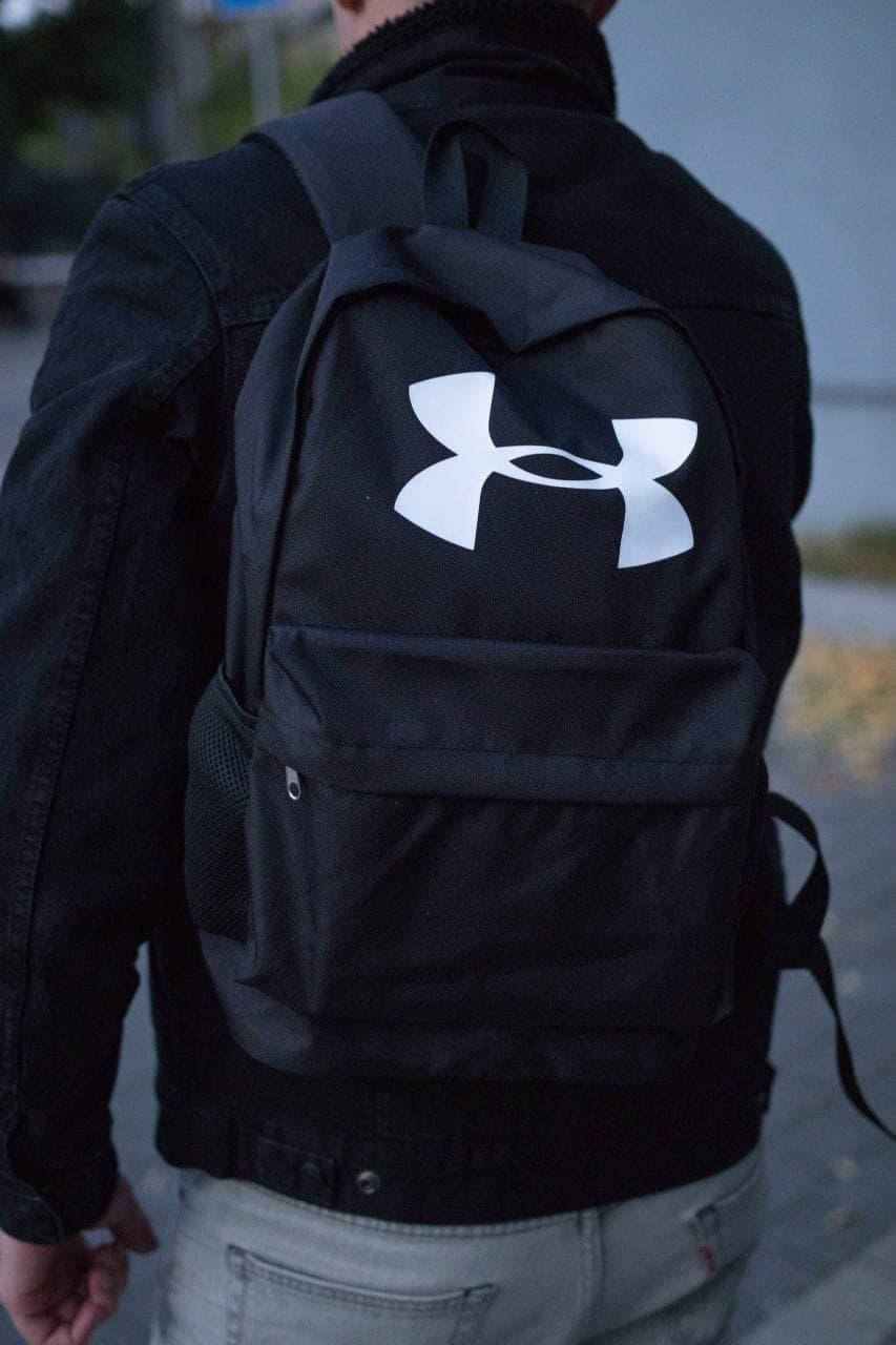 

Черный рюкзак Under Armour | Мужской спортивный рюкзак Андер Армор с большим логотипом