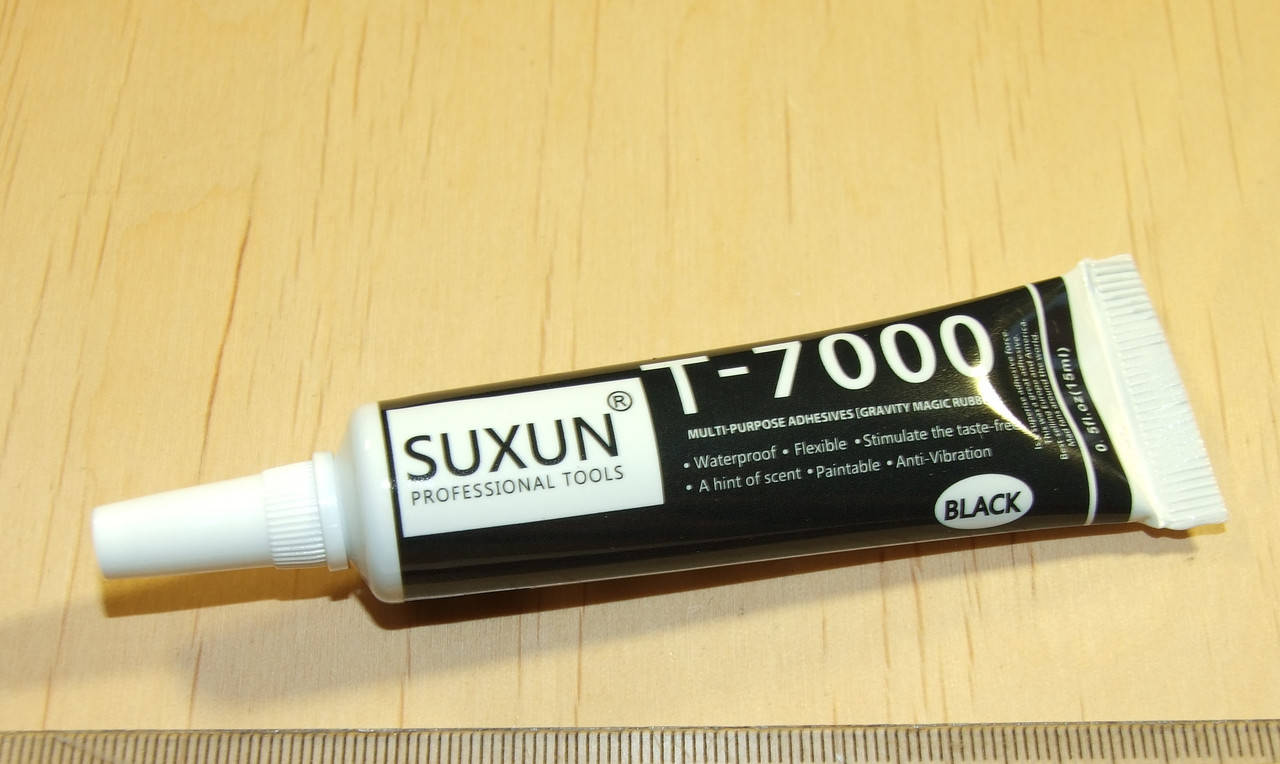

G001 Клей силиконовый T-7000 T7000 15ml в тюбике с дозатором ЧЕРНЫЙ SUXUN T7000
