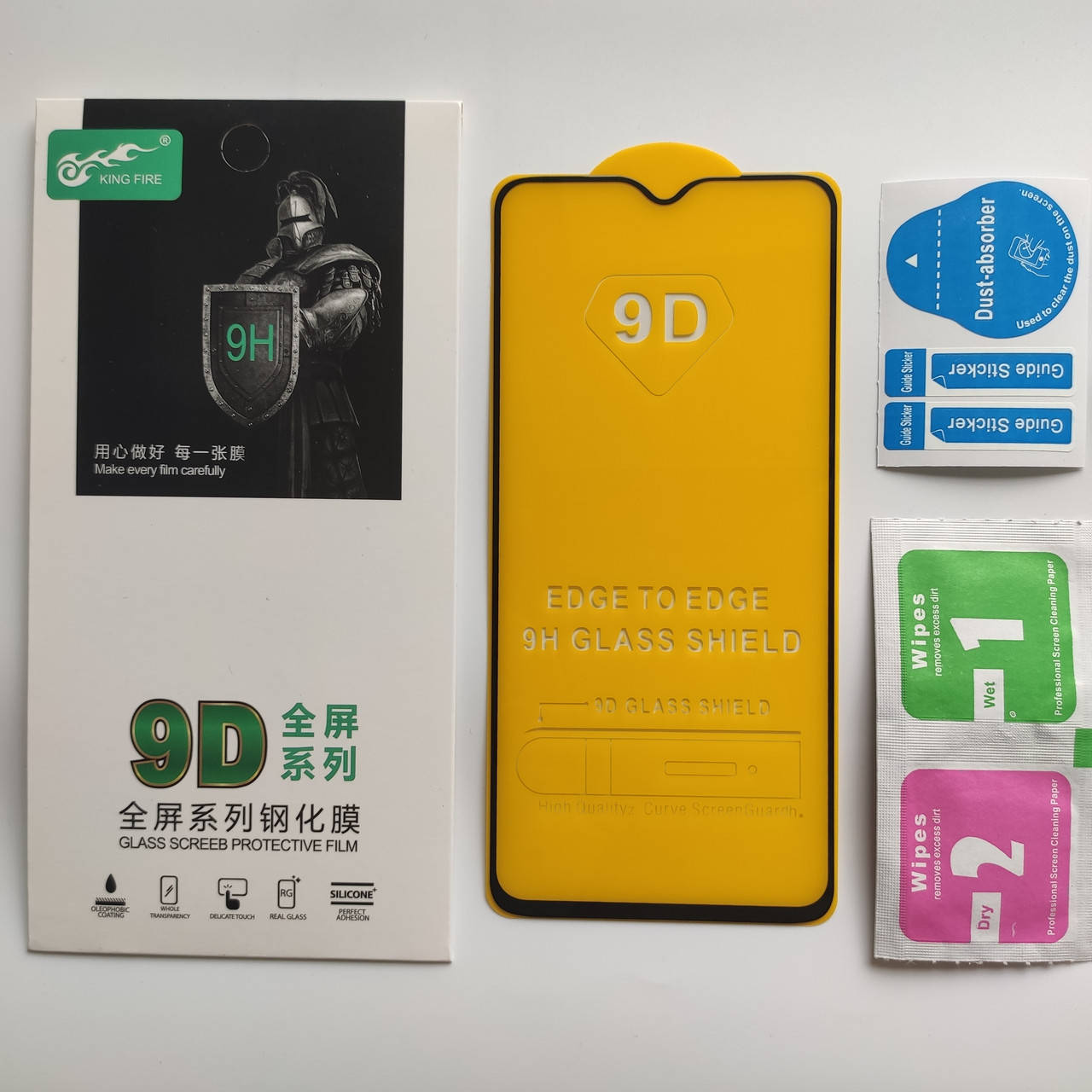 

Защитное стекло для Xiaomi Redmi Note 8 PRO Full Glue 9D 9H на весь экран телефона клей по всей поверхности, Черный