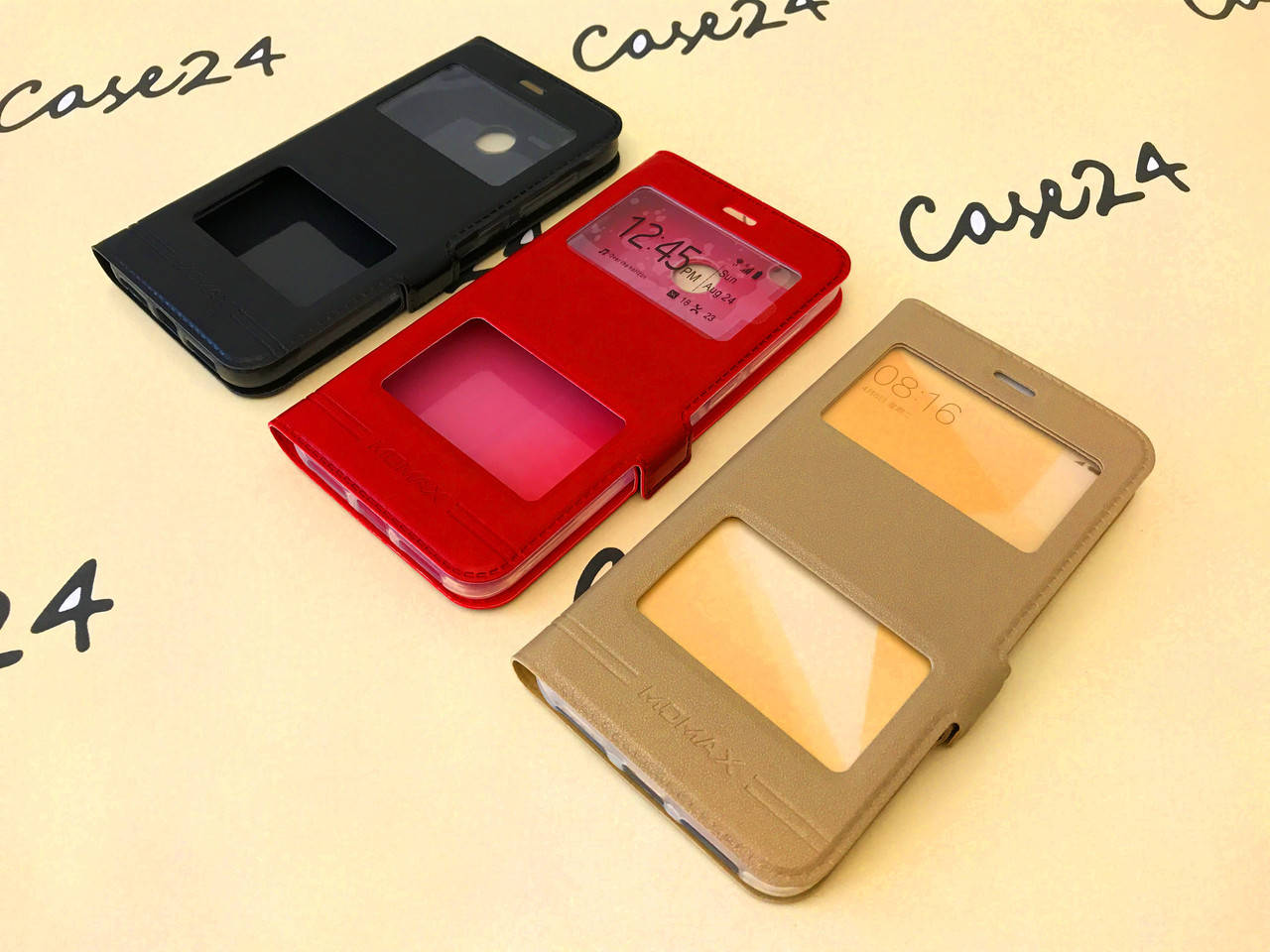 

Кожаный чехол книжка Momax для Xiaomi RedMi 4X (3 цвета), Разные цвета