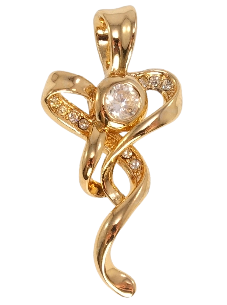 

Кулон Fallon Позолота 18К "Бант с кристаллами"