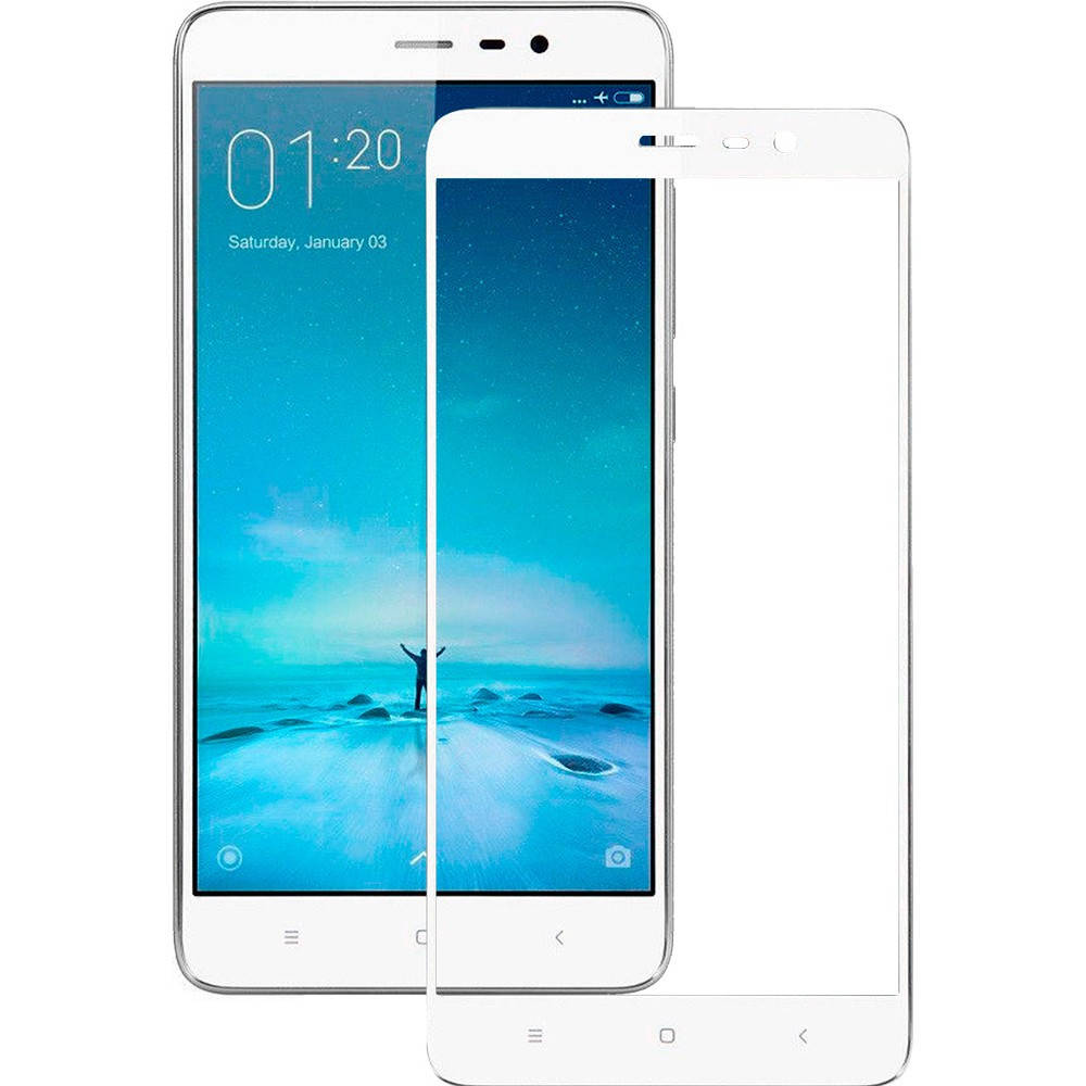 

Защитное стекло DK Full Cover для Xiaomi Redmi Note 3 (white), Белый