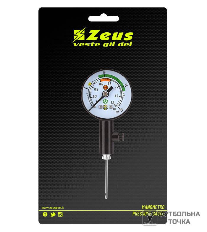 

Манометр Zeus Manometro (Z01173). Аксессуары для мячей.