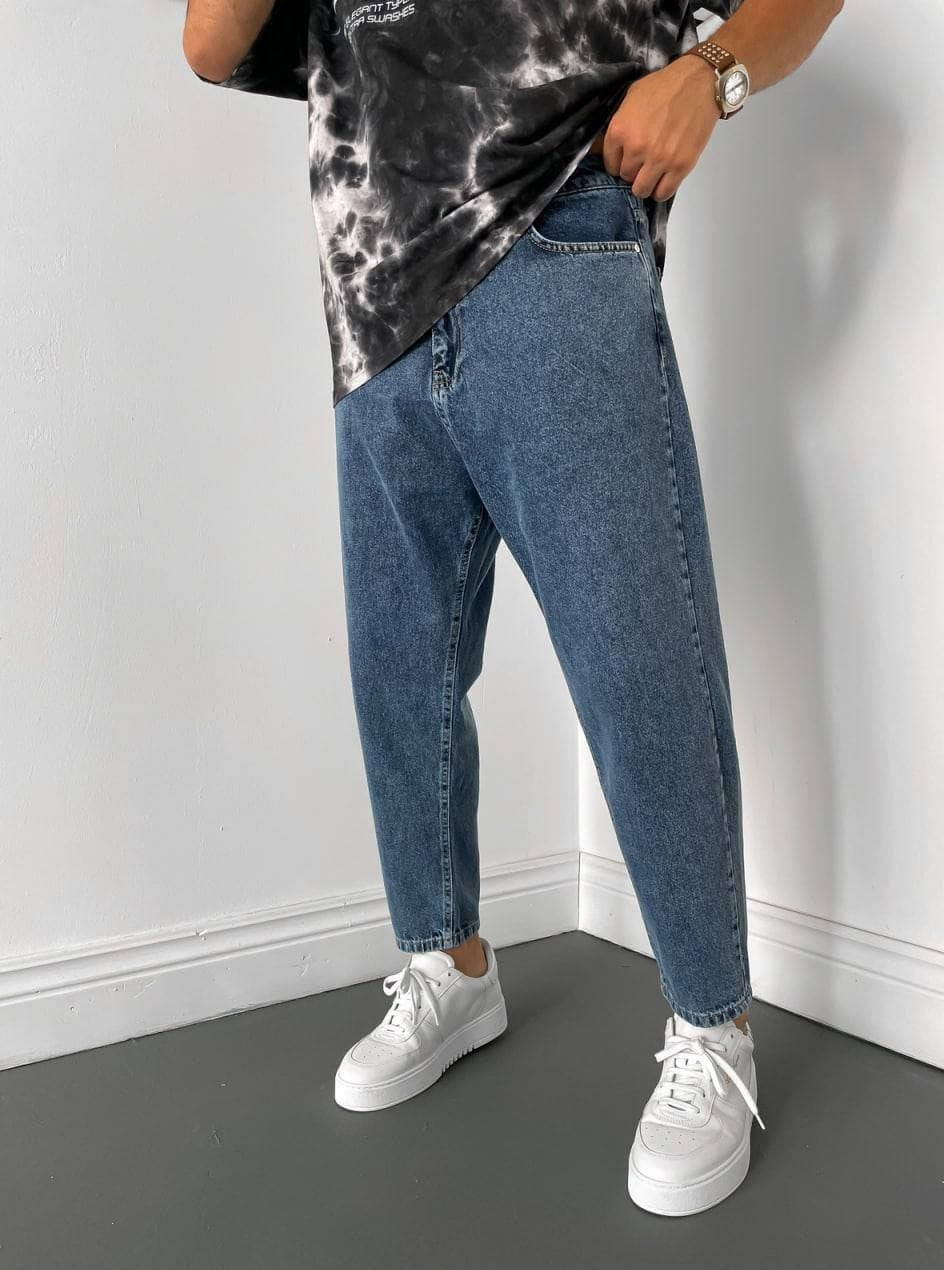 

Молодежные МОМ Jeans, Мом джинсы мужские темно синие Турция весна осень 31
