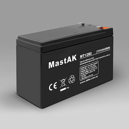 

Аккумулятор Mastak МТ1280 (12V 8Ah)
