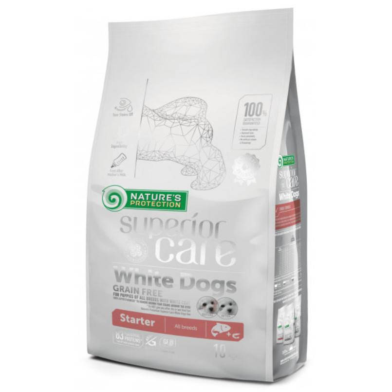 

Nature's Protection Superior Care White Dogs Grain Free Starter All Breeds 1,5 кг