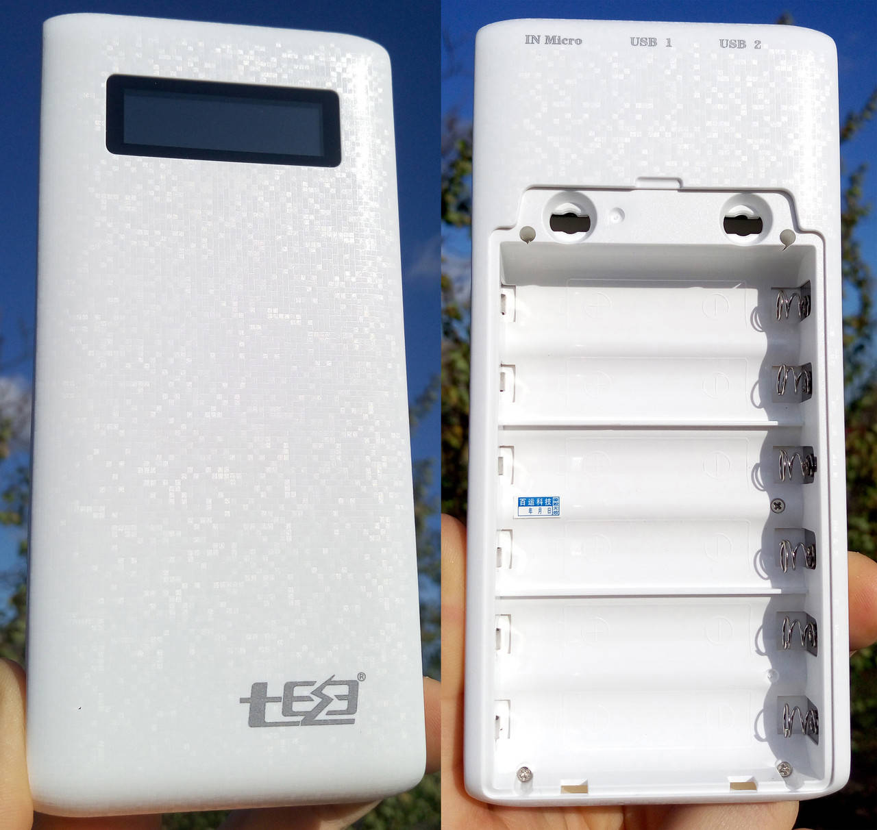 

Телефонув. перед замов КОРПУС power bank на 6х18650 QD186 із швидкою зарядкою QC3.0 Micro USB Новий