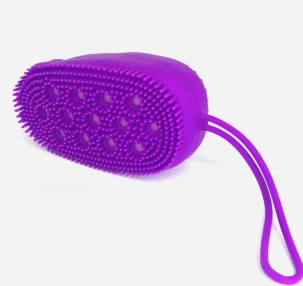 

Двухсторонняя силиконовая мочалка для тела Bubble Bath Brush, фиолетвая