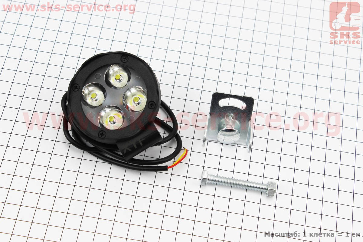 

Фара дополнительная светодиодная влагозащитная - 4 LED с креплением