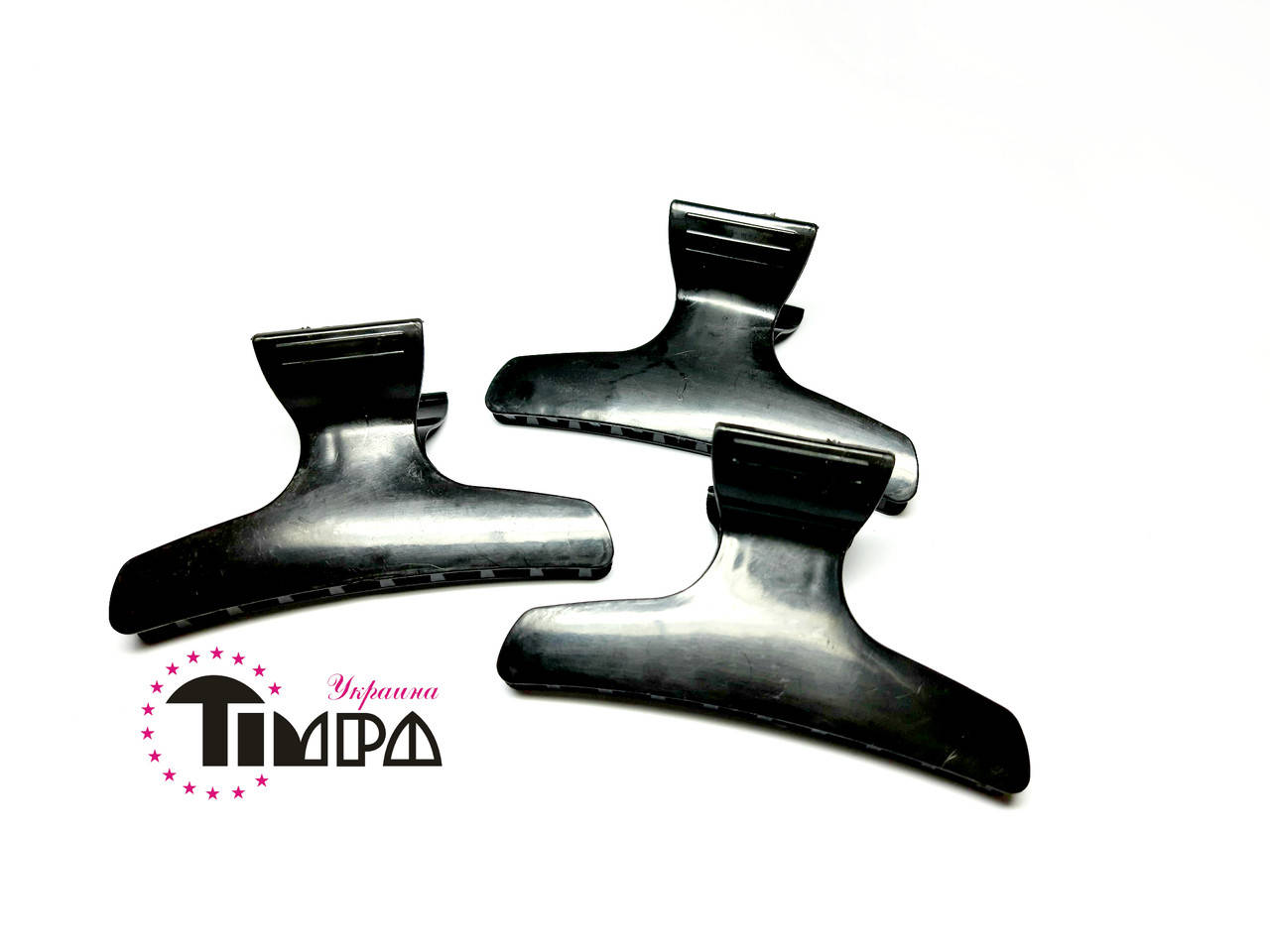 

Зажим краб для волос парикмахерский большой, Черный