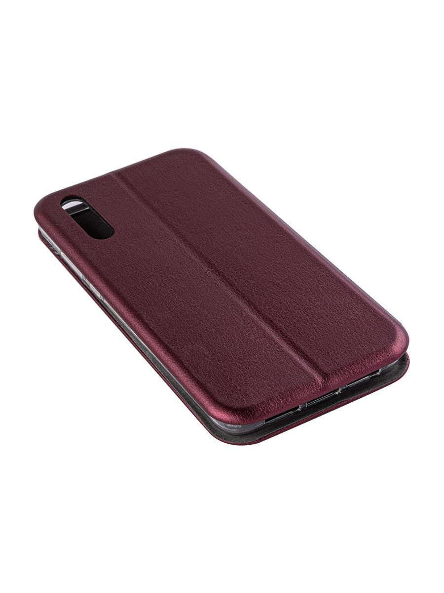 

Чехол книжка для Huawei P20 / чехол для хуавей п20 (бордовый цвет) / книга на магните c отделом для карт