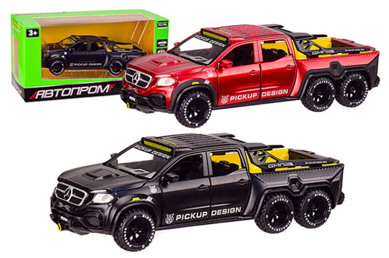 

Машина металева 7584 "АВТОПРОМ",1:32 Mercedes, 2 кольори, батарейки ,світло, звук, відкриваються двері,