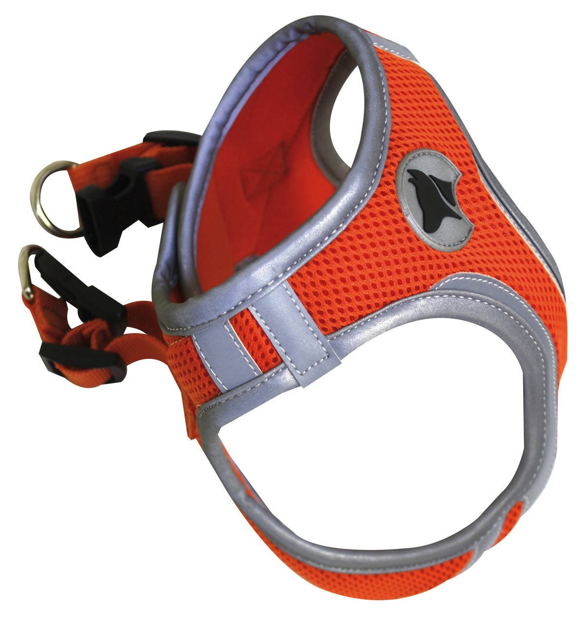 

Шлея для собак нейлоновая XL 53-58 см Croci HIKING REFLECTIVE оранжевая, Оранжевый