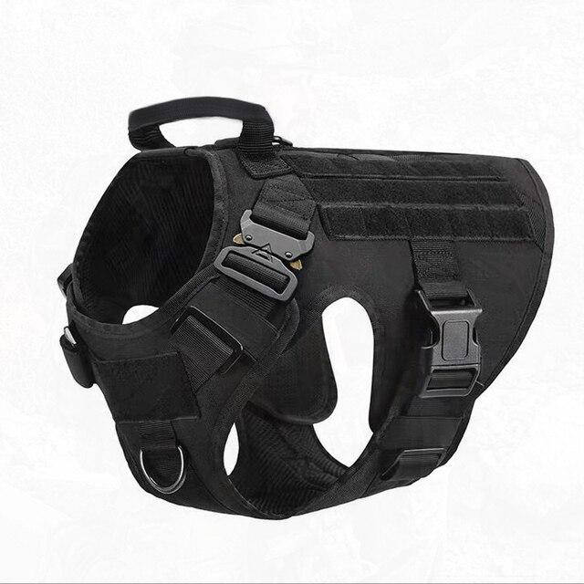 

Шлея для собак Harness K9 Long, тактический жилет с ручкой, Черный