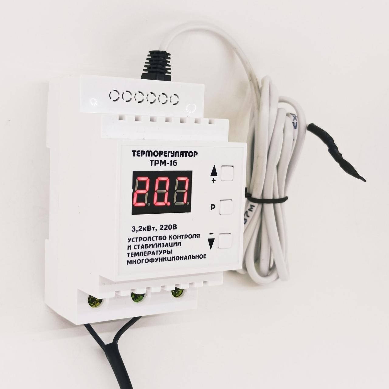 

Терморегулятор ТРМ-16 цифровой с режимами работы на din-рейку 16А