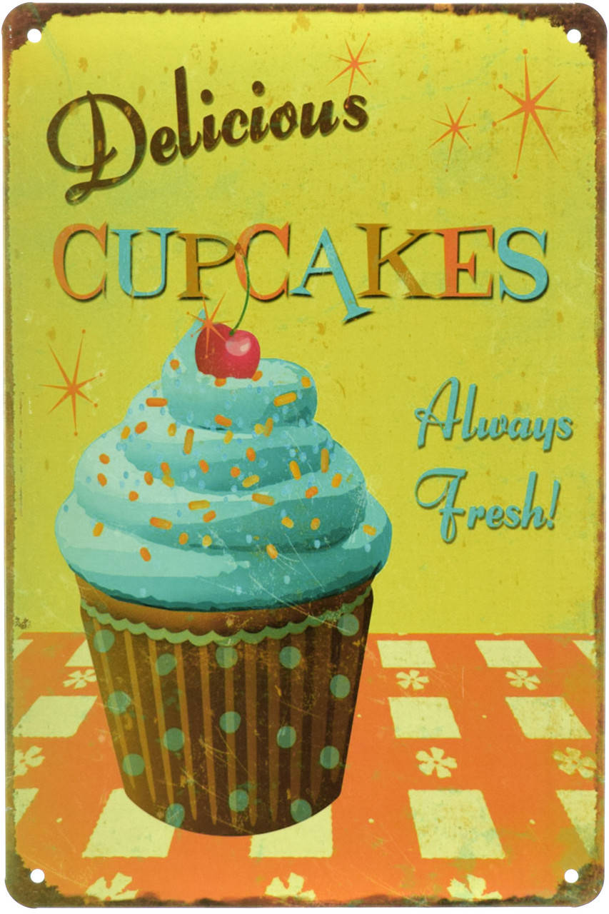 

Металлическая табличка "Восхитительные Кексы / Delicious Cupcakes" (ms-00506)