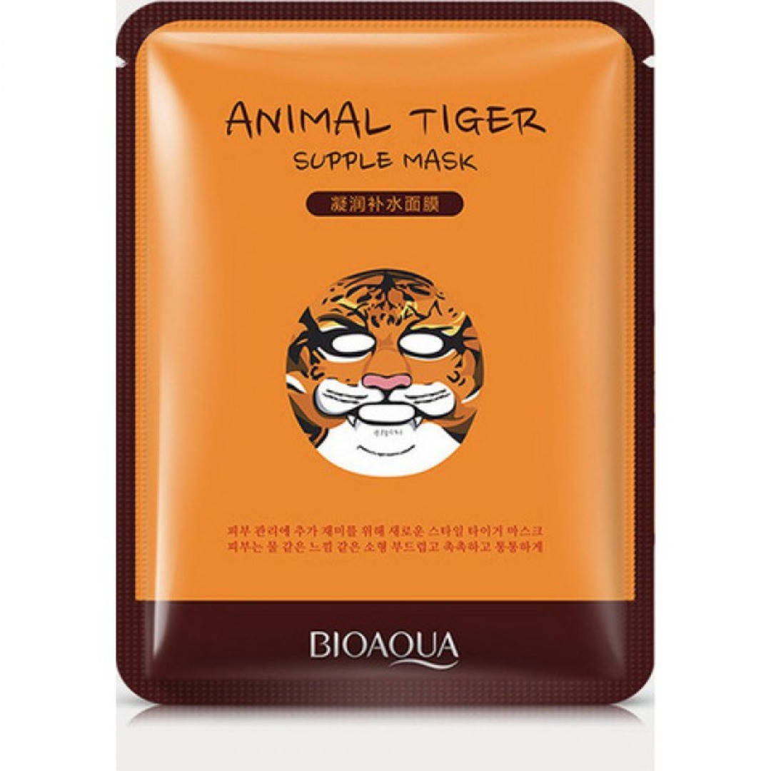 

Тканевая Маска для лица Bioaqua Animal Tiger Supple Mask питательная для увядающей и уставшей кожи, 30g