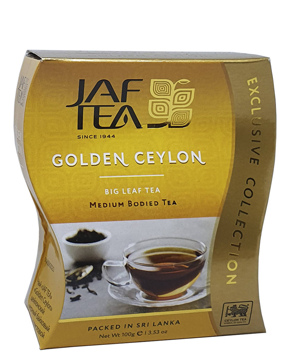 

Чай чорний крупнолистовий Jaf Tea Golden Ceylon 100 г (1188)