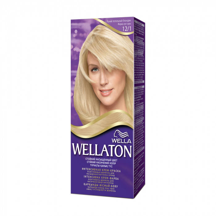 

Стойкая крем-краска для волос Wella Professionals Wellaton 12/1 Яркий пепельный блондин