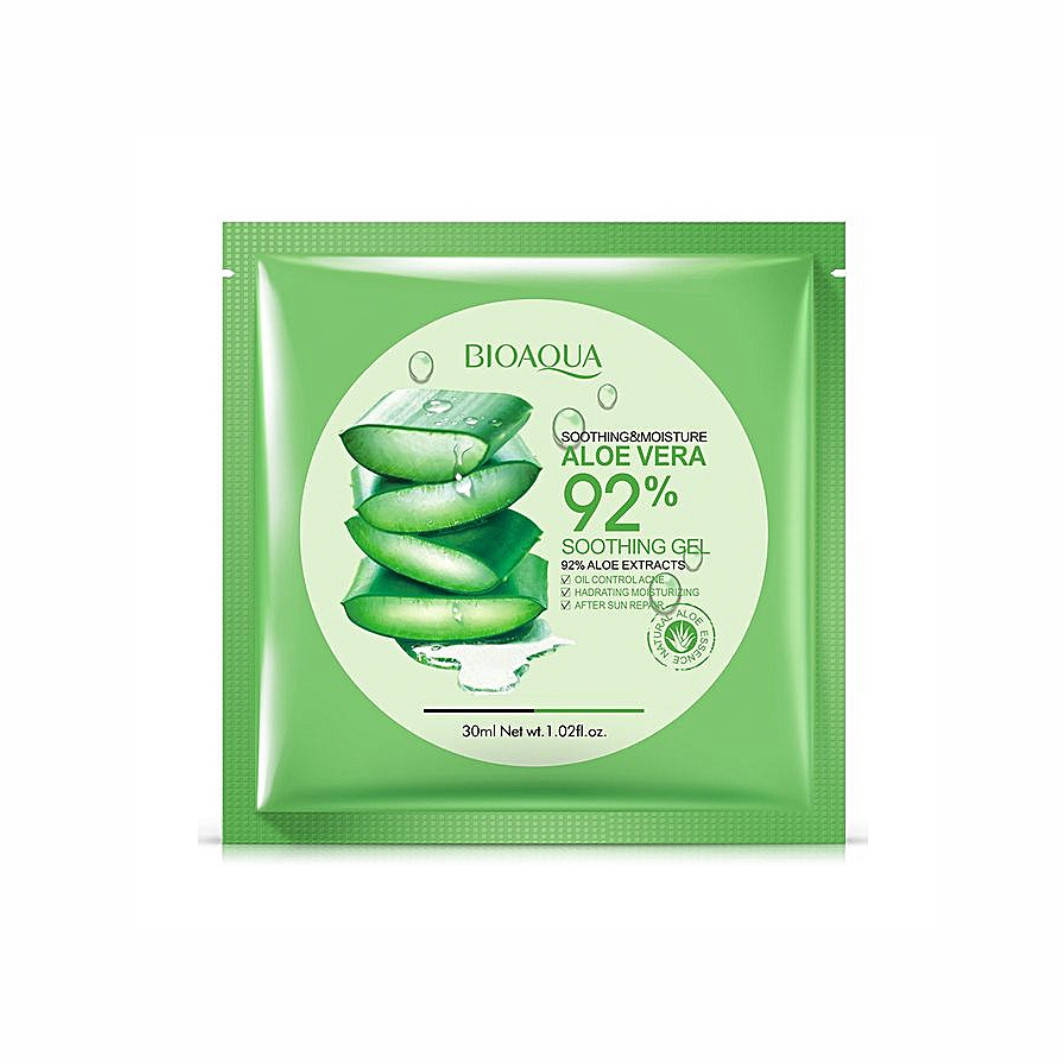 

Успокаивающая и увлажняющая маска для лица Bioaqua Aloe Vera 92% Facial Mask