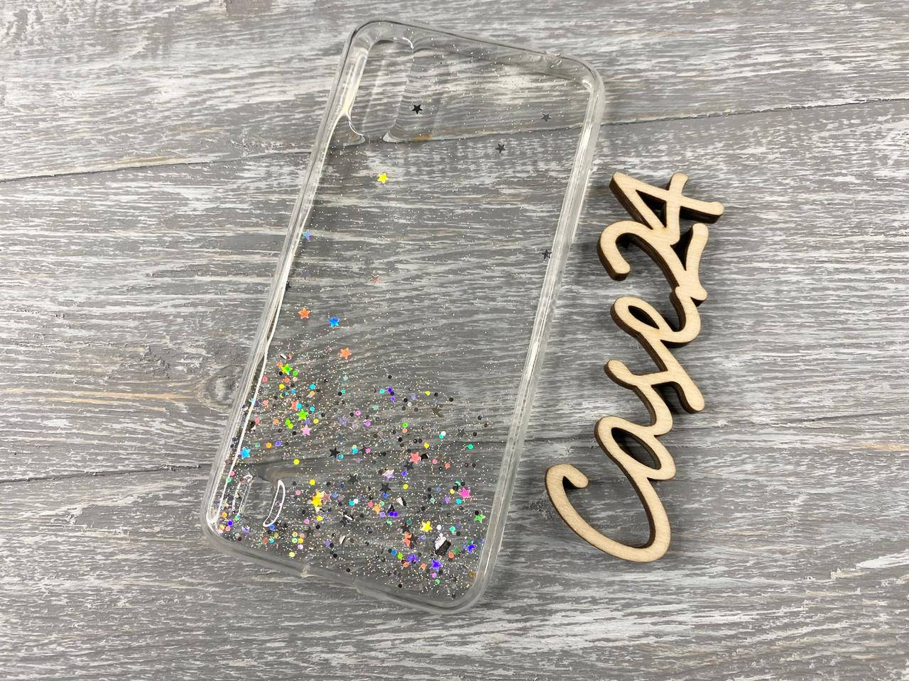 

TPU чехол Star Glitter для Samsung Galaxy A01 прозрачный, Разные цвета