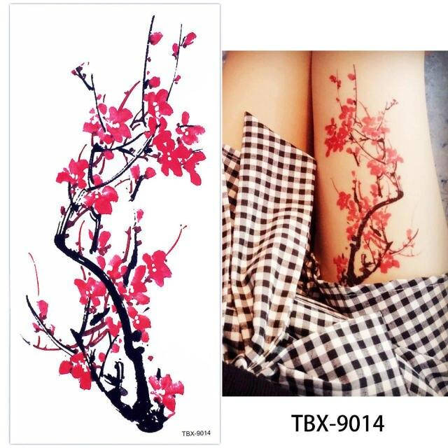 

Флеш тату. 19*9 см, Переводная. Временная. Набор, Сакура, Цветы, TBX-9014 4574