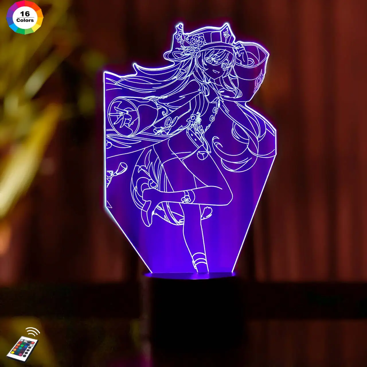 

3D светильник ночник с пультом GENSHIN IMPACT "Ху Тао" 3DTOYSLAMP, Разные цвета