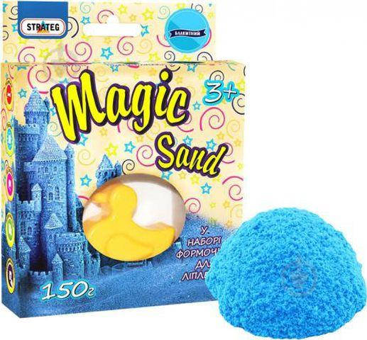 

Кинетический песок Magic sand голубого цвета, с формочкой 0,150 кг,