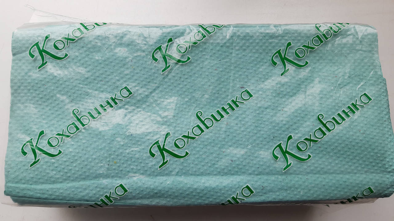

Рушник паперовий "Кохавинка" (170шт) зелений, Зелёный
