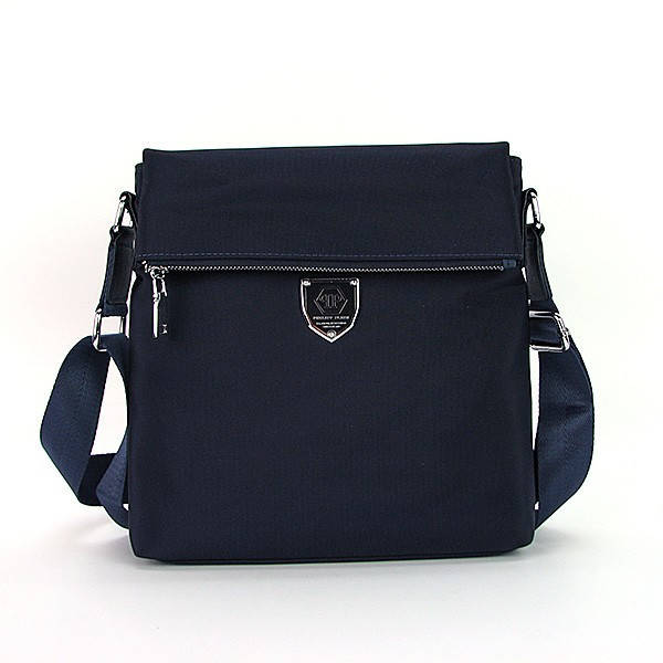 

Мужская синяя сумка Philipp Plein текстильная из нейлона молодежная маленькая сумочка планшет через плечо, Синий