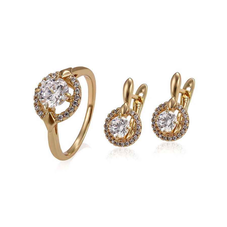 

Набор серьги + кольцо 18 р. ХР Gold filled 18k