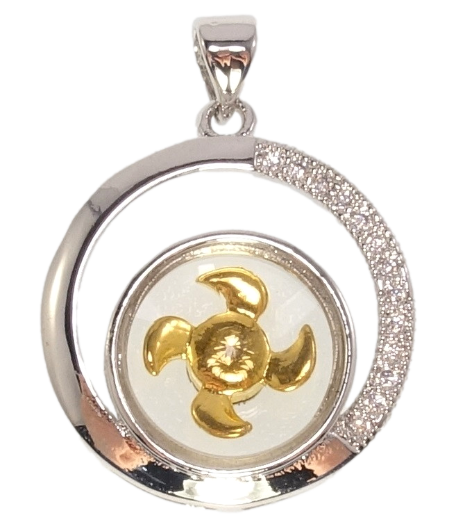 

Кулон СМ Позолота 18К + Родий "Медальон с крутящимся механизмом под стеклом"