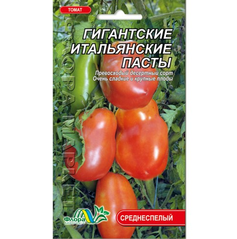 

Томат Гигантские Итальянские пасты среднеспелый, высокорослый, семена 0.1 г